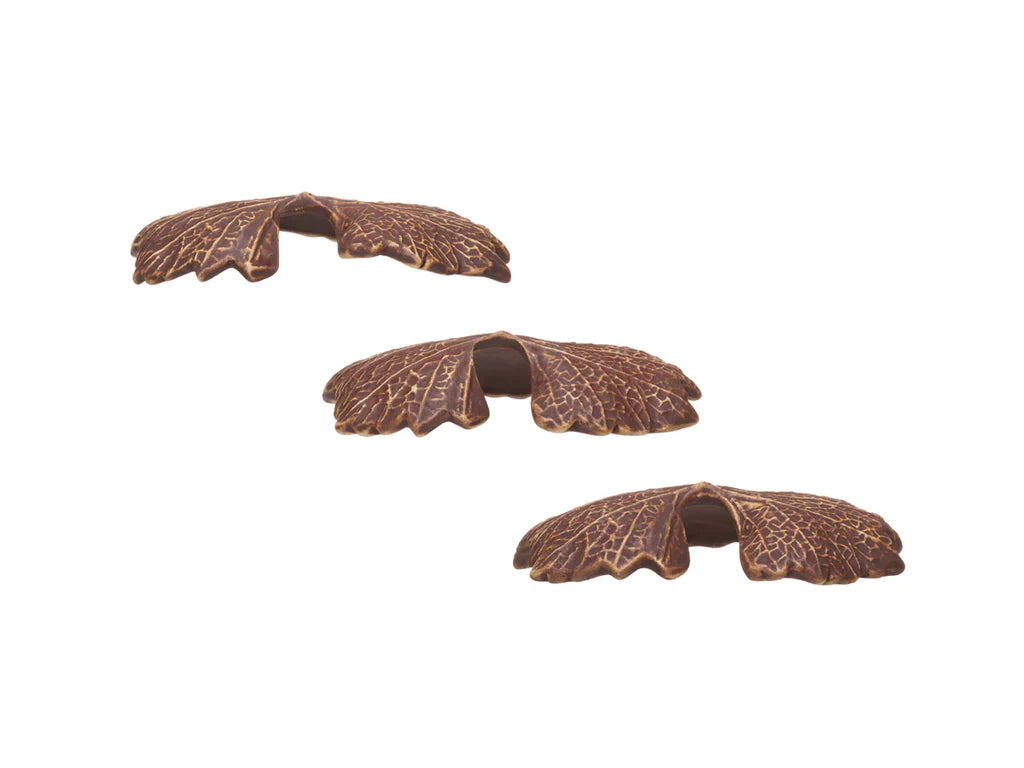 Pleco Ceramics Leaves Fry / Small Fish Hideout (set of 3) | Decoration | Largest Tropical Fish Selection at Your Local Fish Store