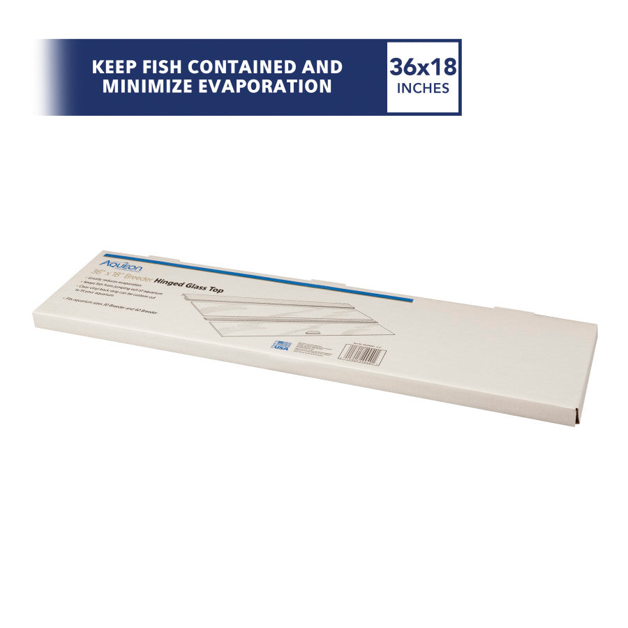 Aqueon Hinged Glass Aquarium Cover 36" x 18" (30/40 Breeder) | Aquariums | Largest Tropical Fish Selection at Your Local Fish Store