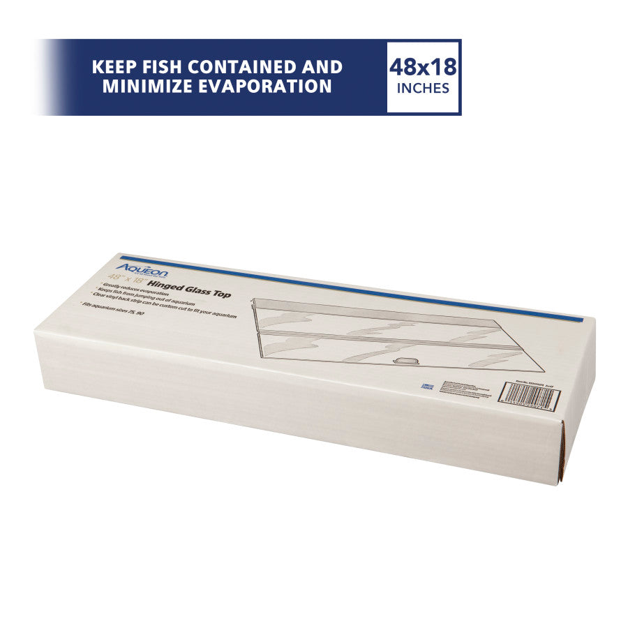 Aqueon Hinged Glass Aquarium Cover 48" x 18" (75/90g) | Aquariums | Largest Tropical Fish Selection at Your Local Fish Store