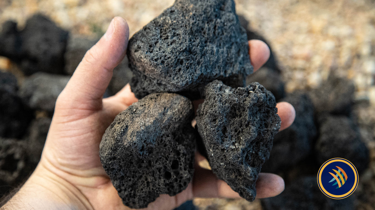 Black Lava Rock per LB (10cm-30cm)