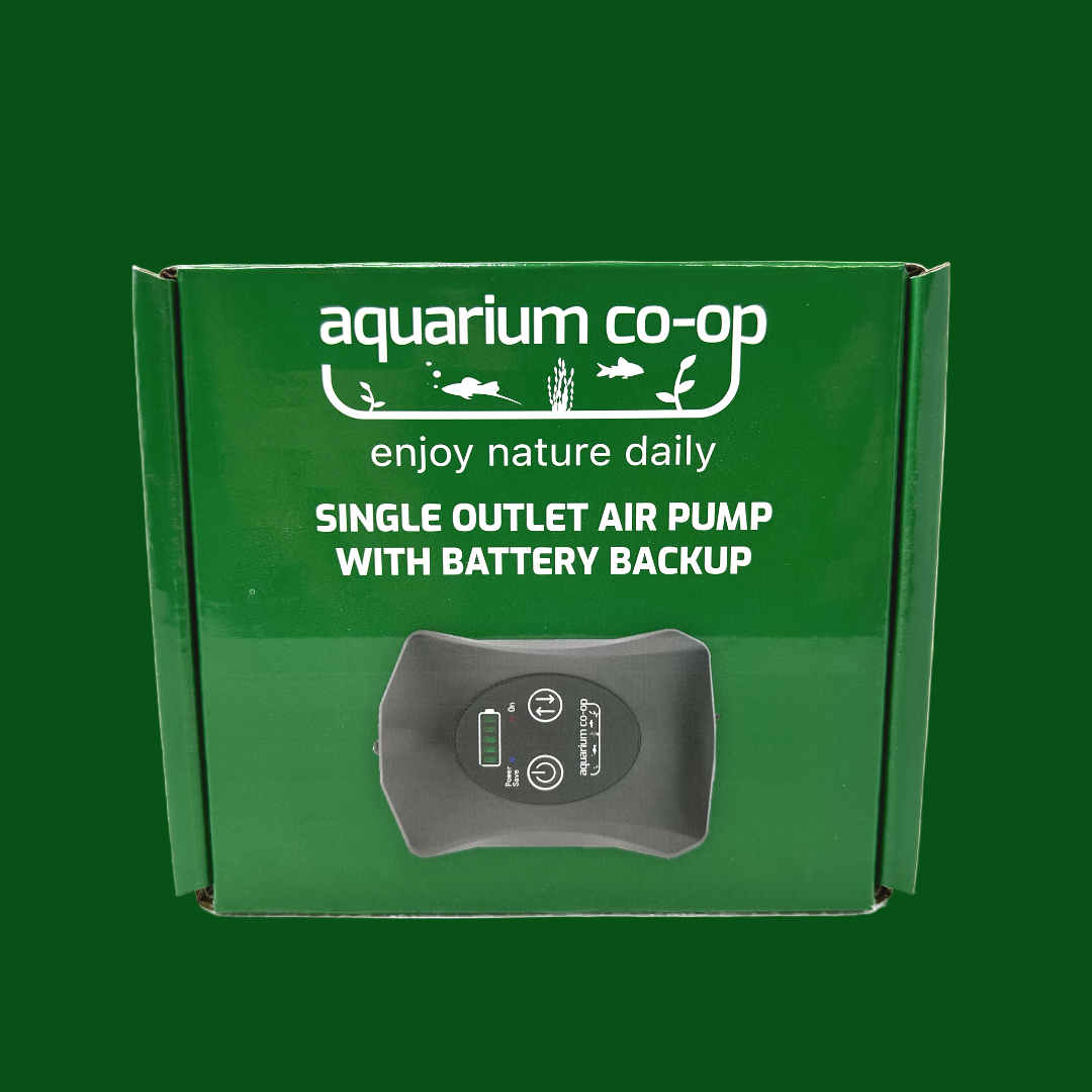 Aquarium Co-Op Air Pump with Battery Backup Single Outlet | Filters & Accessories | Largest Tropical Fish Selection at Your Local Fish Store
