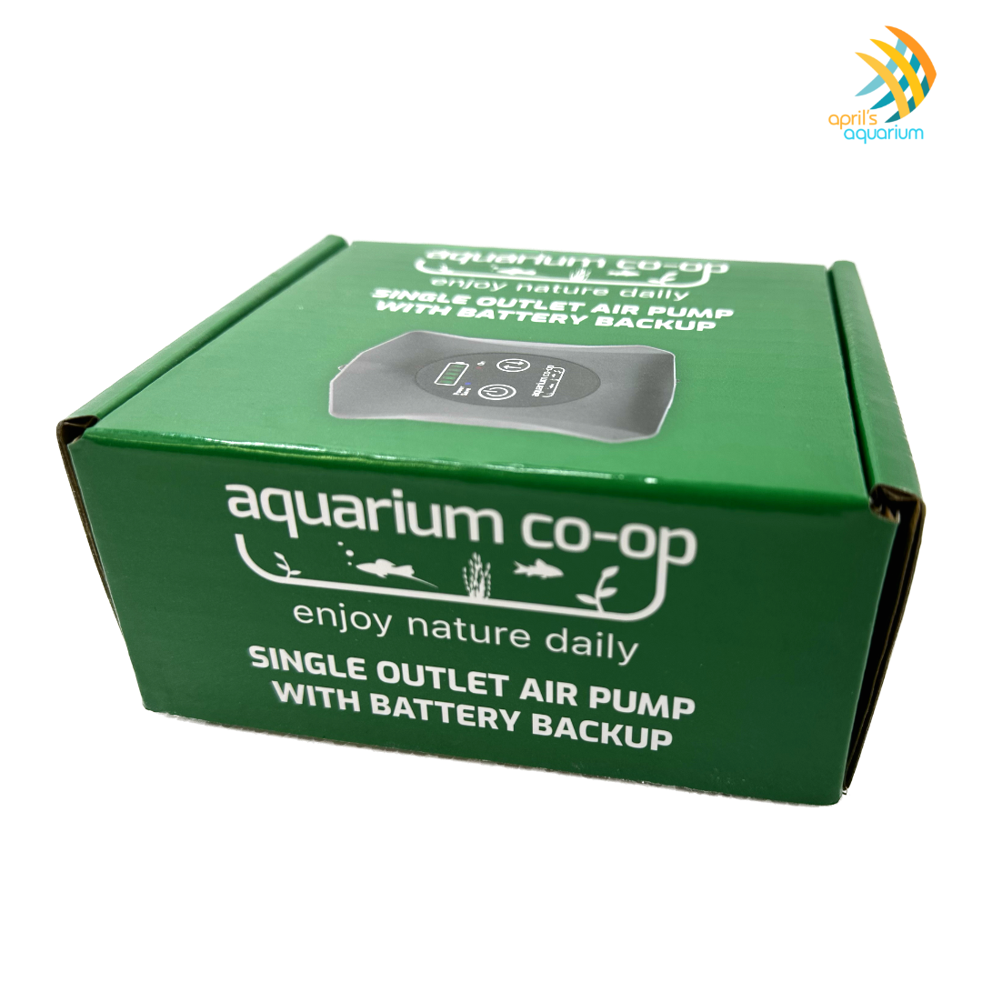 Aquarium Co-Op Air Pump with Battery Backup Single Outlet