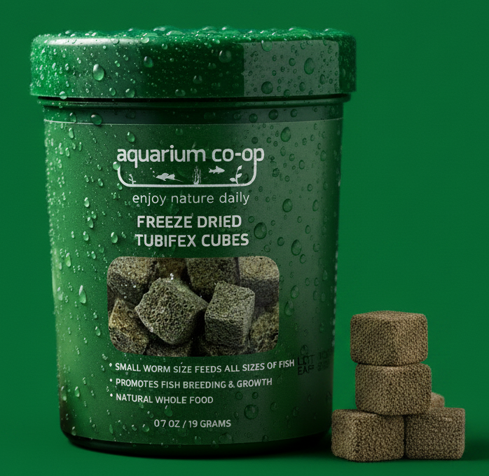 Aquarium Co-Op Freeze Dried Tubifex Worms 0.7oz | Livestock Food | Largest Tropical Fish Selection at Your Local Fish Store