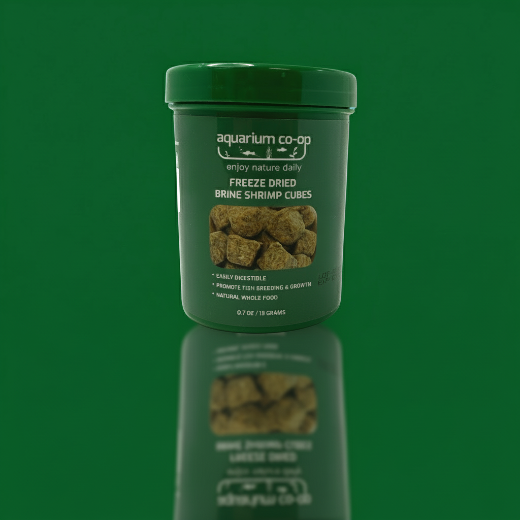 Aquarium Co-Op Freeze Dried Brine Shrimp Cubes 0.7oz | Livestock Food | Largest Tropical Fish Selection at Your Local Fish Store
