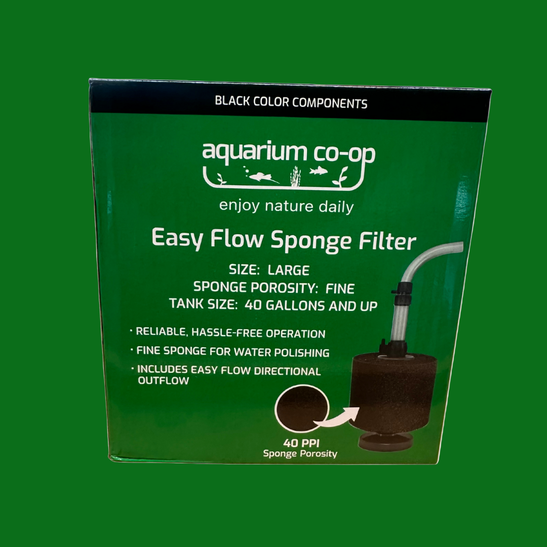 Aquarium Co-Op Black Easy Flow Fine Sponge Filter | Filters & Accessories | Largest Tropical Fish Selection at Your Local Fish Store