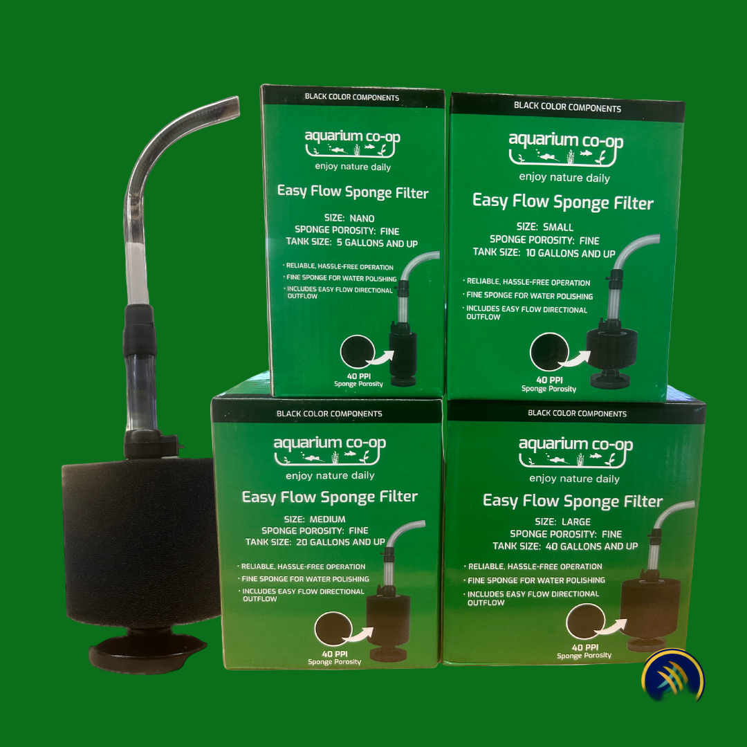 Aquarium Co-Op Black Easy Flow Fine Sponge Filter | Filters & Accessories | Largest Tropical Fish Selection at Your Local Fish Store