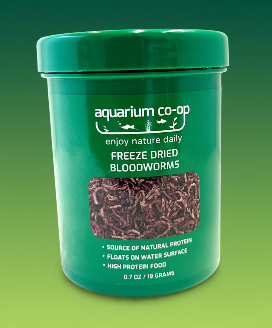 Aquarium Co-Op Freeze Dried Bloodworms 0.7oz | Livestock Food | Largest Tropical Fish Selection at Your Local Fish Store