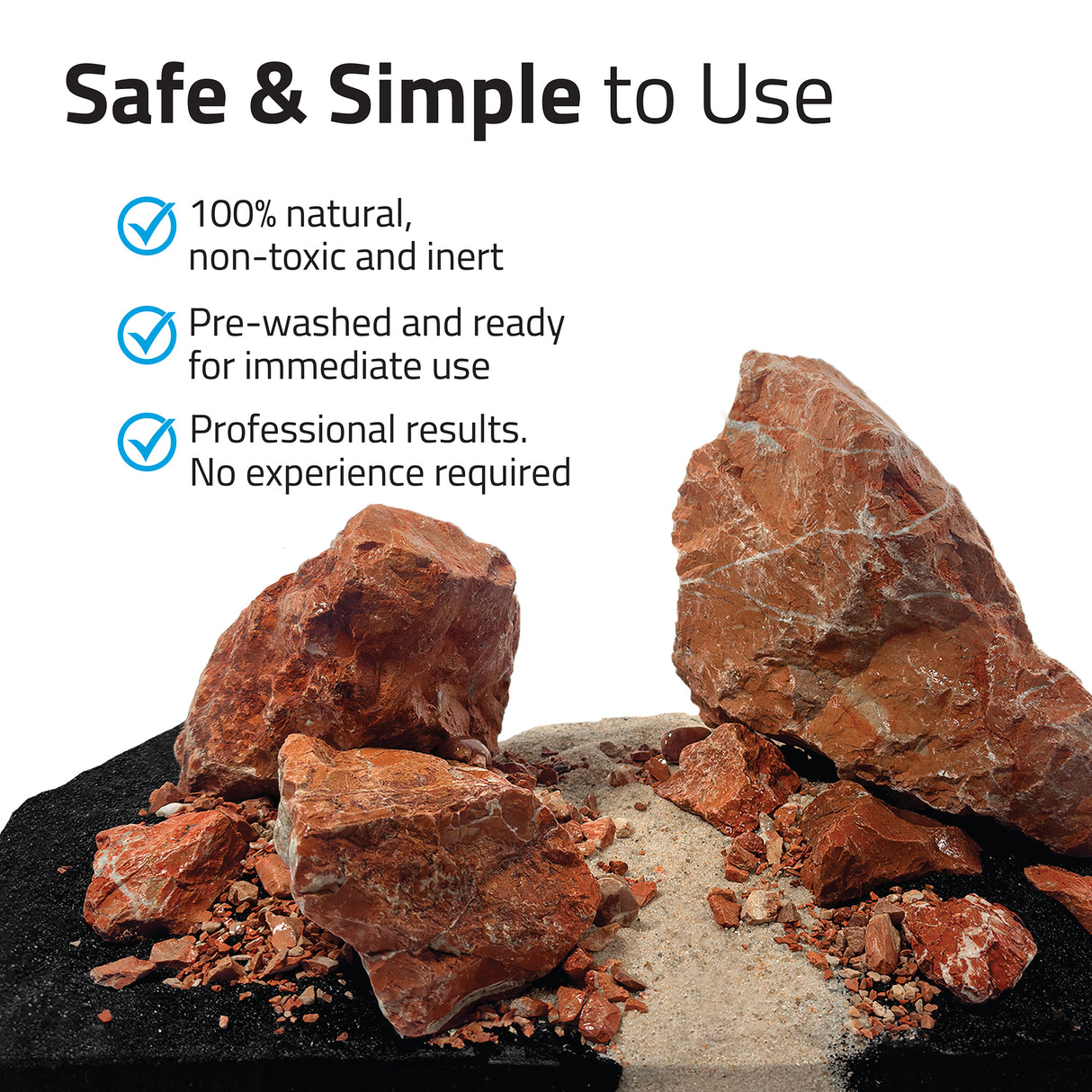 Fluval Red Rock Aquascaper Natural Rock & Sand Décor | Substrates & Hardscape | Largest Tropical Fish Selection at Your Local Fish Store