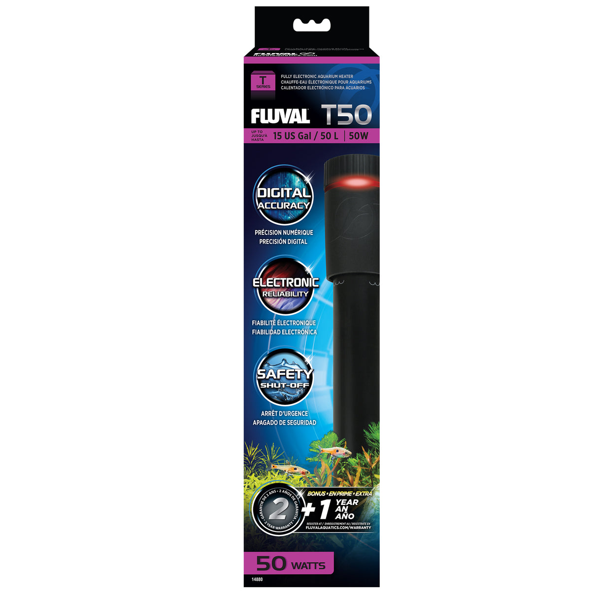 Fluval T-Series Aquarium Heaters | Lighting & Heating | Largest Tropical Fish Selection at Your Local Fish Store