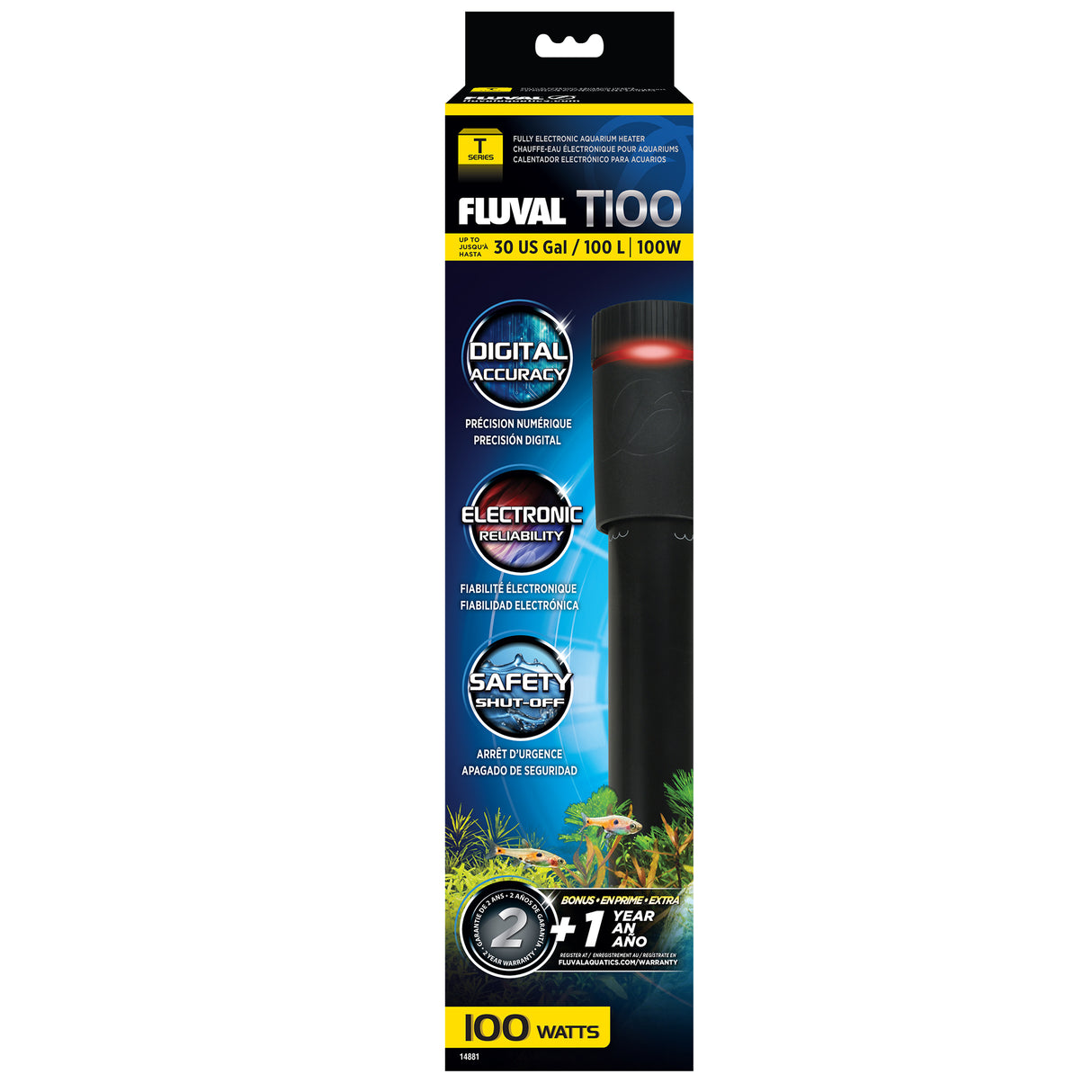 Fluval T-Series Aquarium Heaters | Lighting & Heating | Largest Tropical Fish Selection at Your Local Fish Store