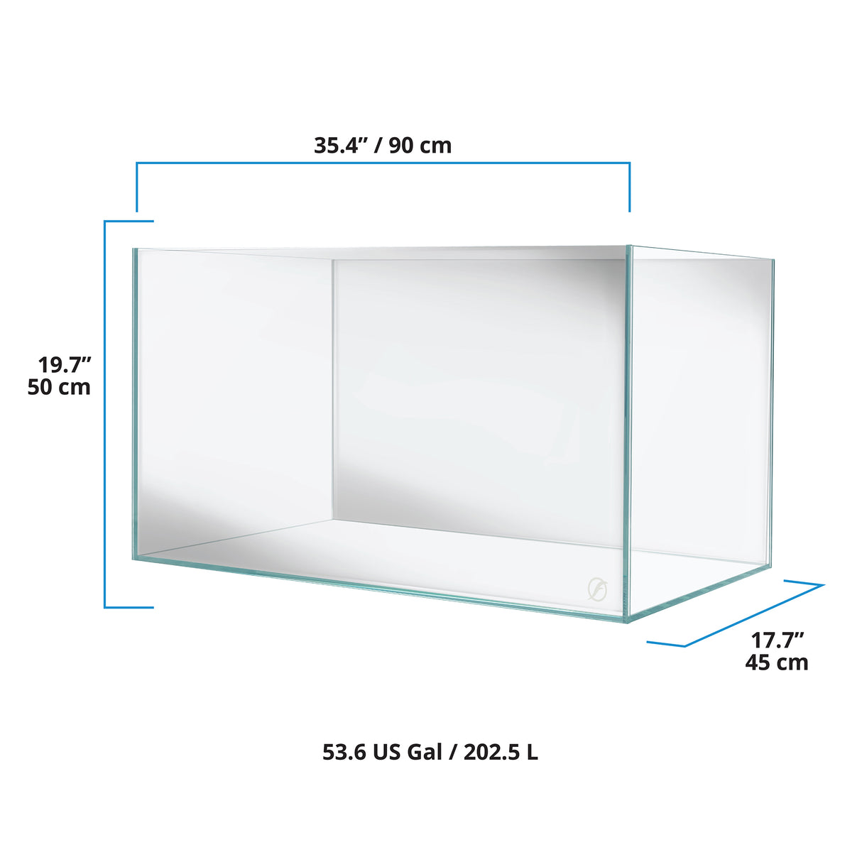 Fluval Visi-White 90P Rimless Aquarium - 53.6 US Gal / 202.5 L | Aquariums | Largest Tropical Fish Selection at Your Local Fish Store