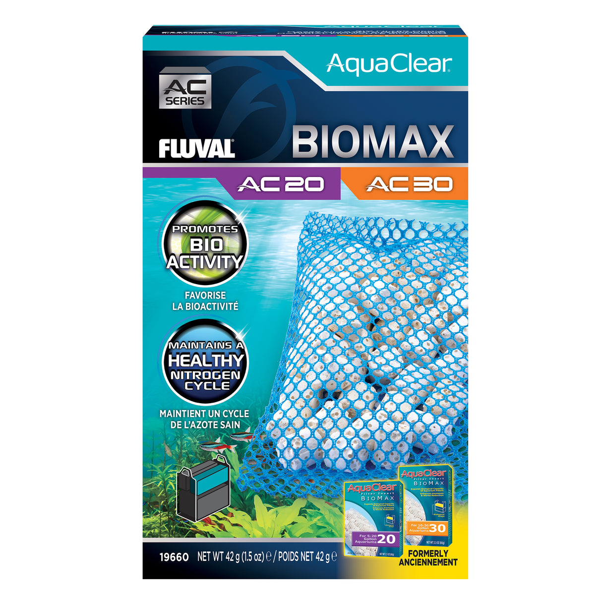Fluval AquaClear 20/30 BioMax Insert - 1 pack - 42 g 19660 | Filters & Accessories | Largest Tropical Fish Selection at Your Local Fish Store