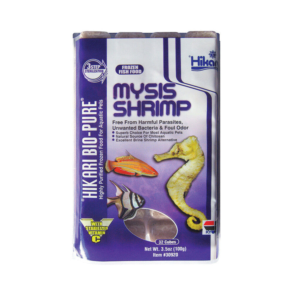 Hikari Frozen Mysis Shrimp 3.5oz Cube | Livestock Food | Largest Tropical Fish Selection at Your Local Fish Store