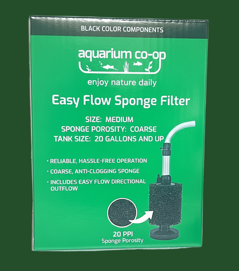 Aquarium Co-Op Black Easy Flow Coarse Sponge Filter | Filters & Accessories | Largest Tropical Fish Selection at Your Local Fish Store