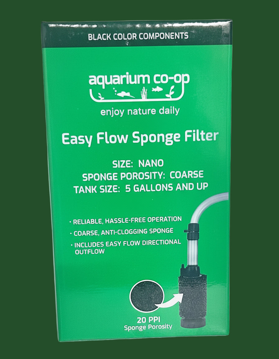 Aquarium Co-Op Black Easy Flow Coarse Sponge Filter | Filters & Accessories | Largest Tropical Fish Selection at Your Local Fish Store