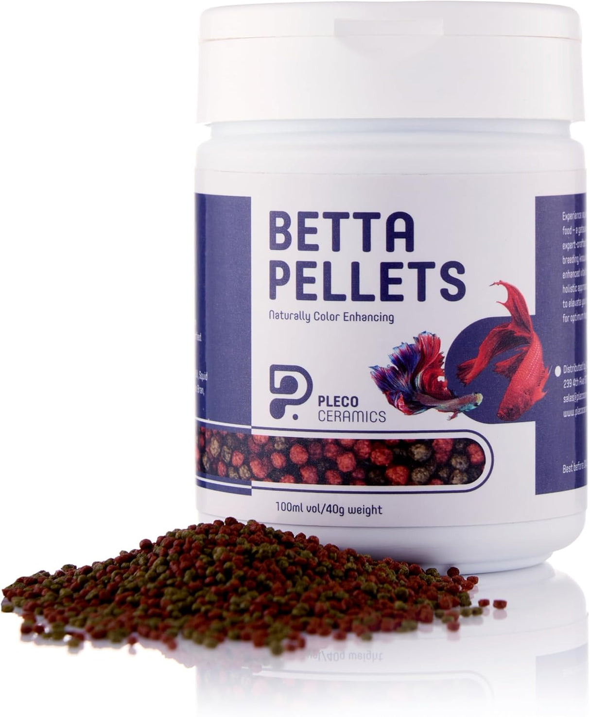 Pleco Ceramics Premium Floating Betta Pellets (colour enhancing) | Livestock Food | Largest Tropical Fish Selection at Your Local Fish Store