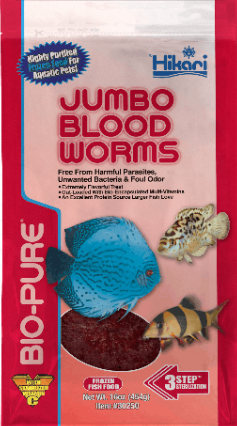 Hikari Frozen Jumbo Blood Worm 16oz Flat Pack