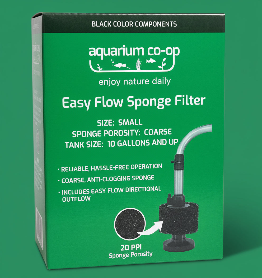 Aquarium Co-Op Black Easy Flow Coarse Sponge Filter | Filters & Accessories | Largest Tropical Fish Selection at Your Local Fish Store