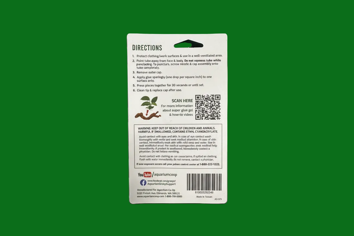 Aquarium Co-Op Super Glue Gel (2 Pack) | Aquascaping Tools | Largest Tropical Fish Selection at Your Local Fish Store