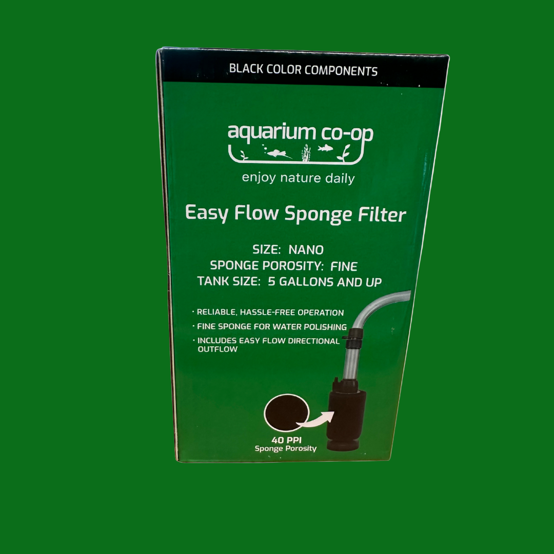 Aquarium Co-Op Black Easy Flow Fine Sponge Filter | Filters & Accessories | Largest Tropical Fish Selection at Your Local Fish Store