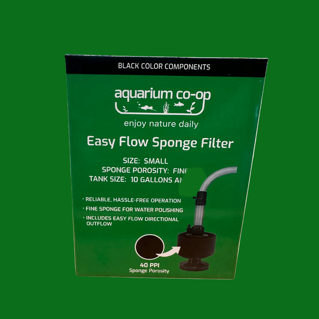 Aquarium Co-Op Black Easy Flow Fine Sponge Filter | Filters & Accessories | Largest Tropical Fish Selection at Your Local Fish Store