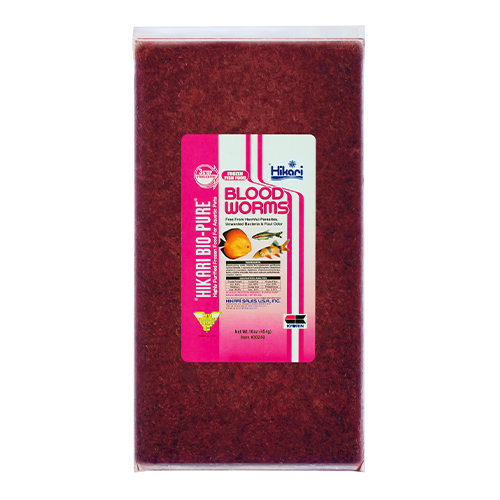 Hikari Frozen Blood Worms 16oz (flat pack) | Livestock Food | Largest Tropical Fish Selection at Your Local Fish Store
