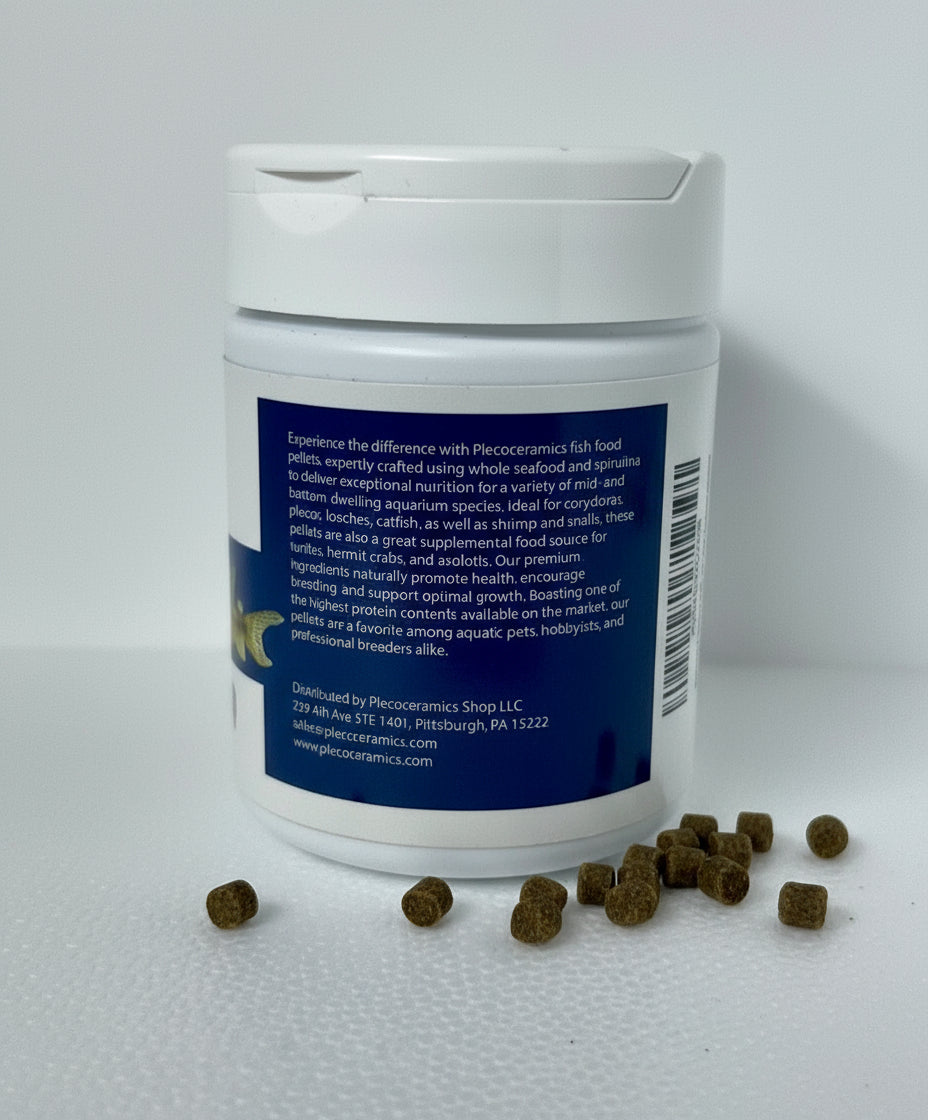 Pleco Ceramics High Protein Bottom Feeder Pellets with spirulina 50g | Livestock Food | Largest Tropical Fish Selection at Your Local Fish Store