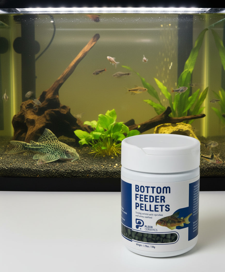 Pleco Ceramics High Protein Bottom Feeder Pellets with spirulina 50g | Livestock Food | Largest Tropical Fish Selection at Your Local Fish Store