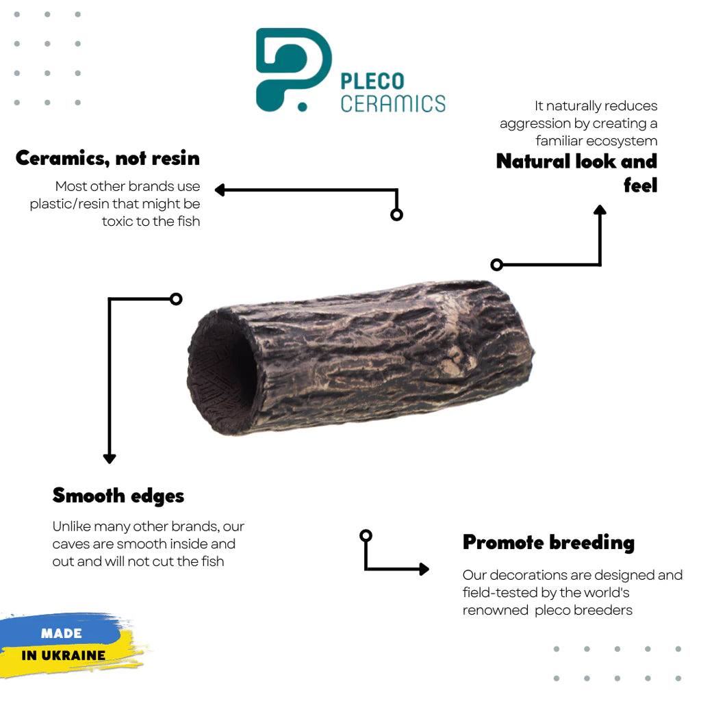 Pleco Ceramics Pleco Cave - Natural Small | Decoration | Largest Tropical Fish Selection at Your Local Fish Store
