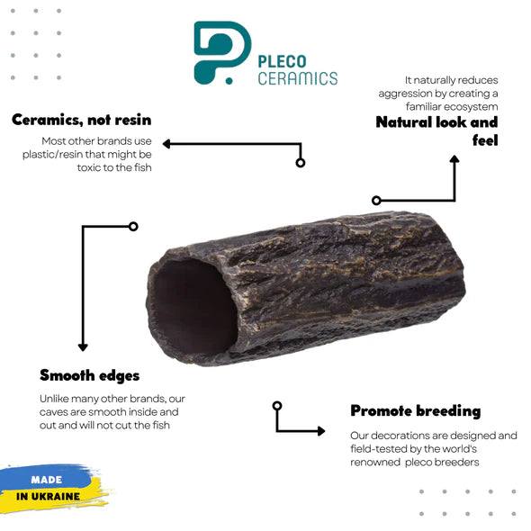 Pleco Ceramics Pleco Cave - Natural Large | Decoration | Largest Tropical Fish Selection at Your Local Fish Store