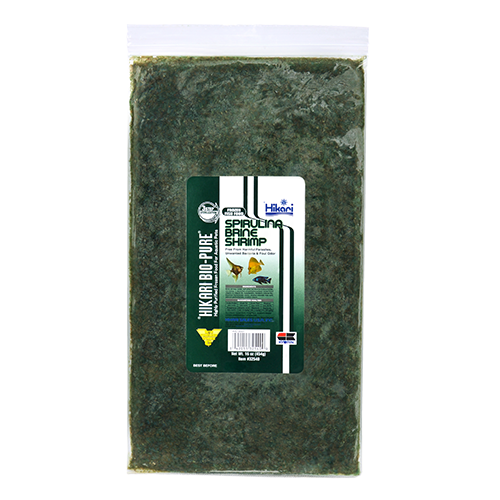 Hikari Frozen Spirulina Brine Shrimp 16oz Flat Pack | Livestock Food | Largest Tropical Fish Selection at Your Local Fish Store