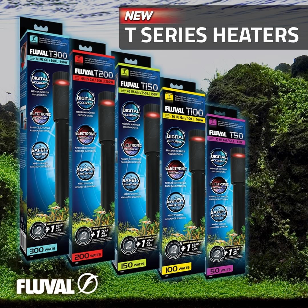 Fluval T-Series Aquarium Heaters | Lighting & Heating | Largest Tropical Fish Selection at Your Local Fish Store