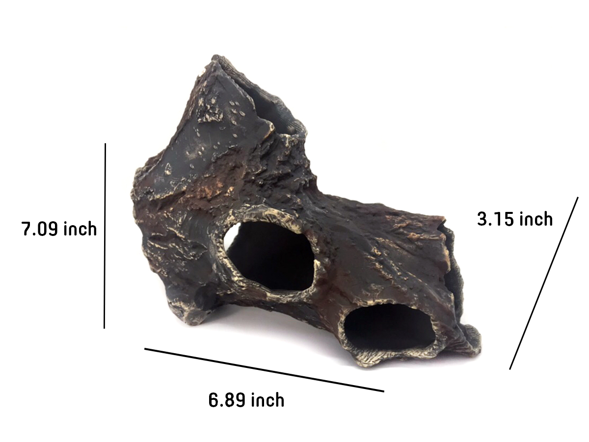 Pleco Ceramics Tree Trunk Cave | Decoration | Largest Tropical Fish Selection at Your Local Fish Store