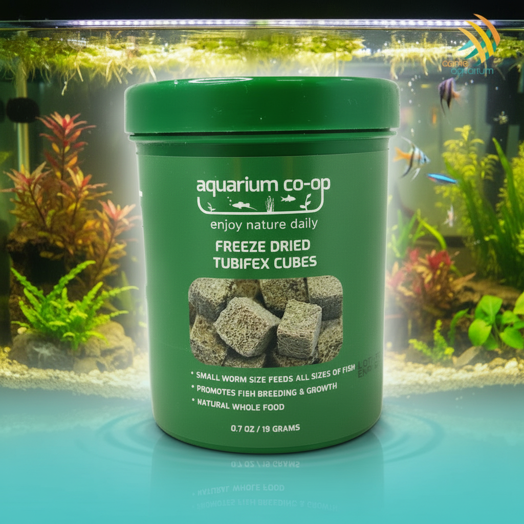 Aquarium Co-Op Freeze Dried Tubifex Worms 0.7oz | Livestock Food | Largest Tropical Fish Selection at Your Local Fish Store