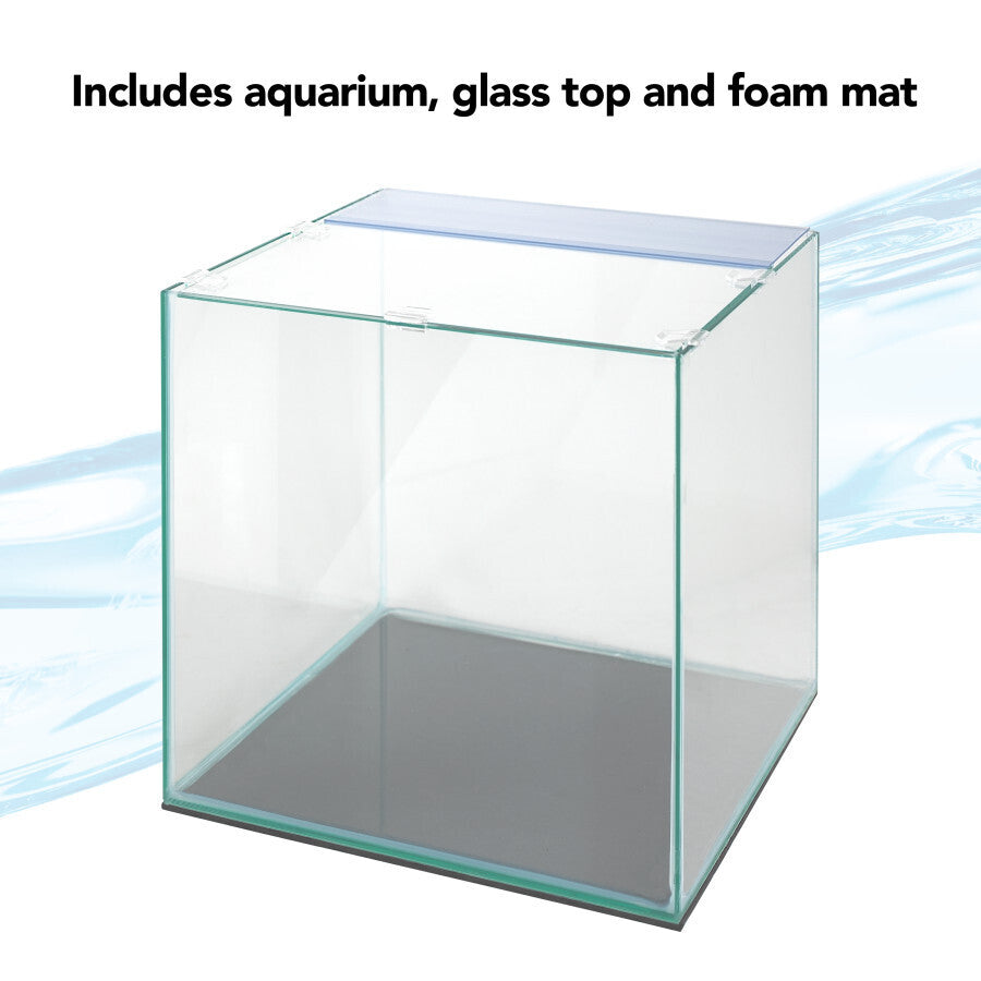 Aqueon Rimless Cube Aquarium c/w glass lid & mat | Aquariums | Largest Tropical Fish Selection at Your Local Fish Store