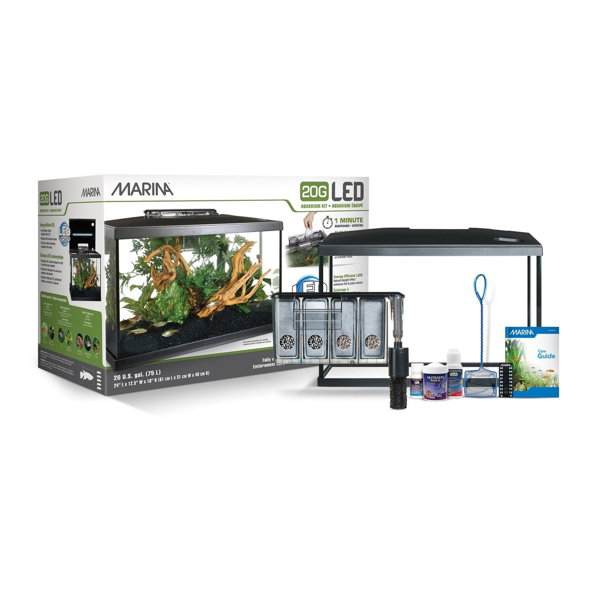 Marina 20 Gallon LED Aquarium Kit 15266 | Aquariums | Largest Tropical Fish Selection at Your Local Fish Store