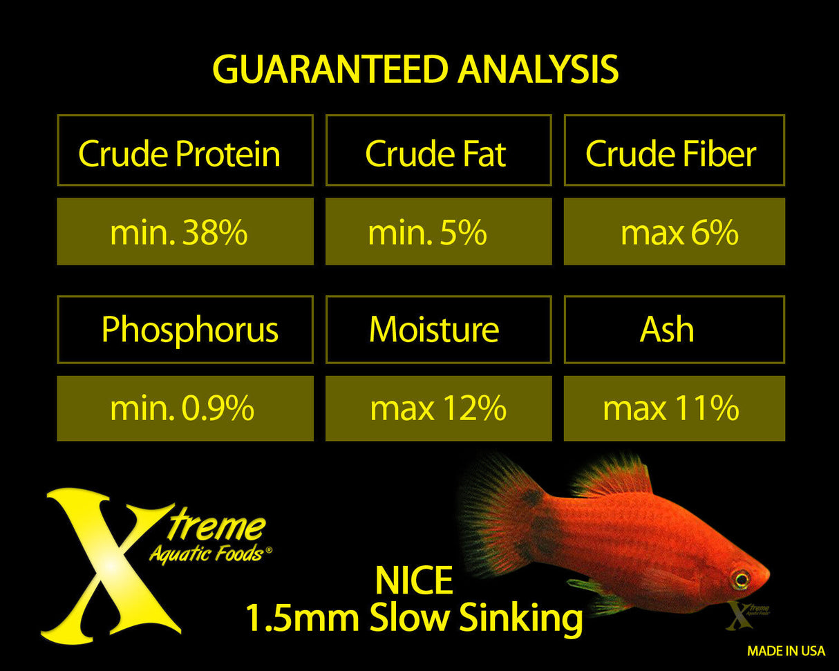 Xtreme Nice 1.5mm Pellets | Livestock Food | Largest Tropical Fish Selection at Your Local Fish Store