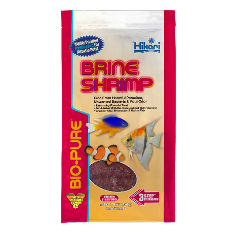 Hikari Frozen Brine Shrimp 16oz Flat Pack Bio-Pure | Livestock Food | Largest Tropical Fish Selection at Your Local Fish Store