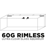 Icecap AOI Rimless Aquarium 60 Gallon Aquarium