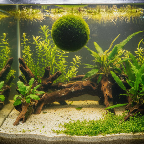 Vesicularia dubyana (Java Moss) on Floating Bio-sphere Ball  - WP1249 | Potted Plants | Largest Tropical Fish Selection at Your Local Fish Store