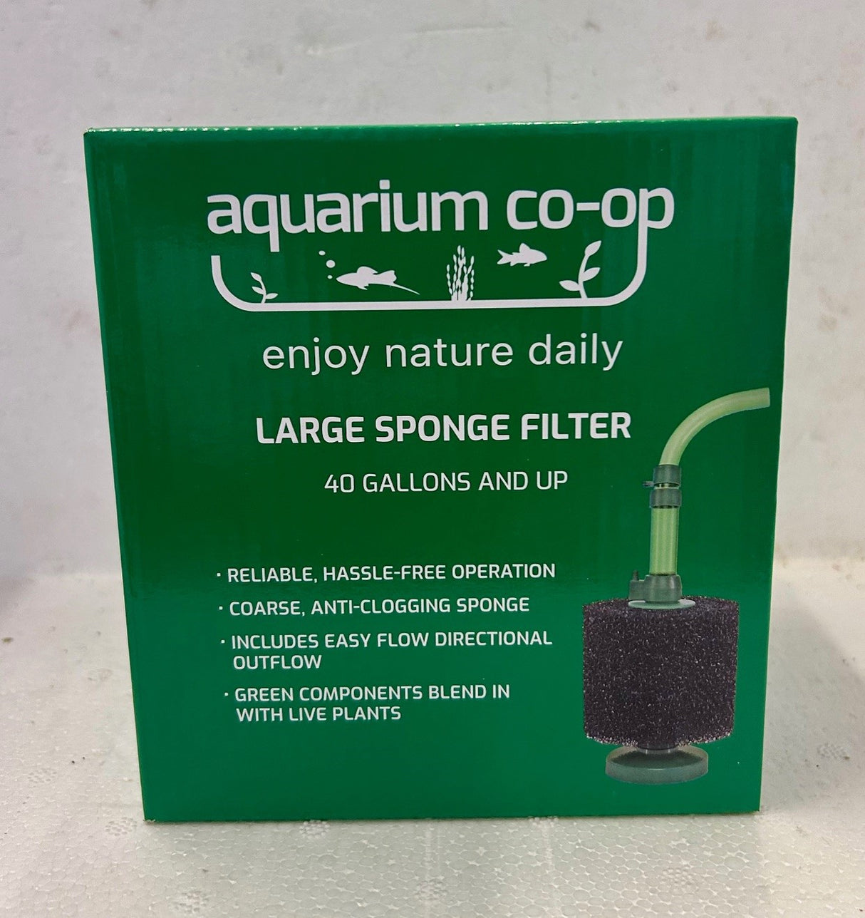 Aquarium Co-Op Coarse Sponge Filter c/w Easy Flow Kit