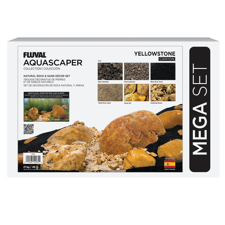 Fluval Yellowstone Aquascaper Natural Rock & Sand Décor | Substrates & Hardscape | Largest Tropical Fish Selection at Your Local Fish Store