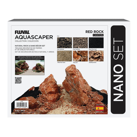 Fluval Red Rock Aquascaper Natural Rock & Sand Décor | Substrates & Hardscape | Largest Tropical Fish Selection at Your Local Fish Store