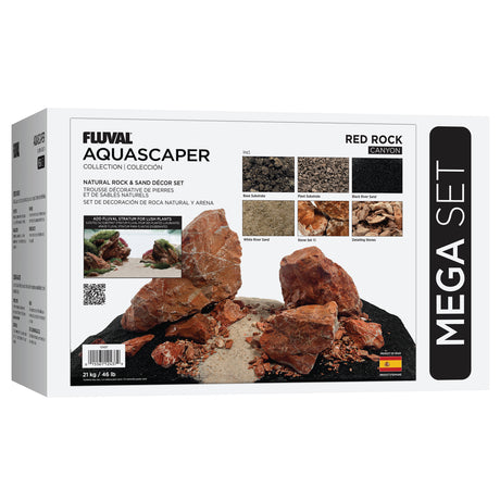 Fluval Red Rock Aquascaper Natural Rock & Sand Décor | Substrates & Hardscape | Largest Tropical Fish Selection at Your Local Fish Store