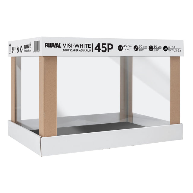 Fluval Visi-White  45P Rimless Aquarium - 10.7 US Gal / 40.5 L | Aquariums | Largest Tropical Fish Selection at Your Local Fish Store