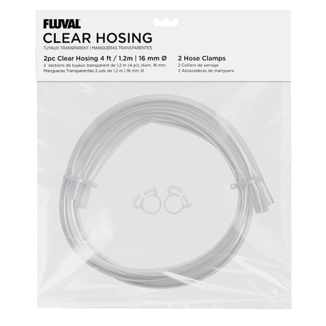 Fluval Clear Hosing and Hose Clamps - 2 piece - 4 ft (1.2 m) - 16 mm A173 | Filters & Accessories | Largest Tropical Fish Selection at Your Local Fish Store
