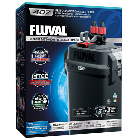 Fluval 407 Performance Canister Filter - up to 500 L (100 US gal)
