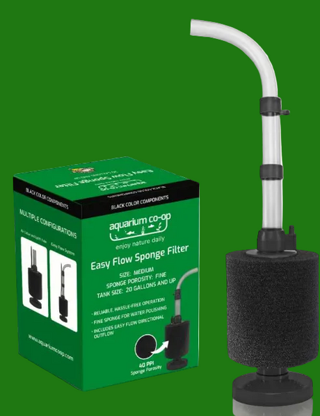 Aquarium Co-Op Black Easy Flow Fine Sponge Filter