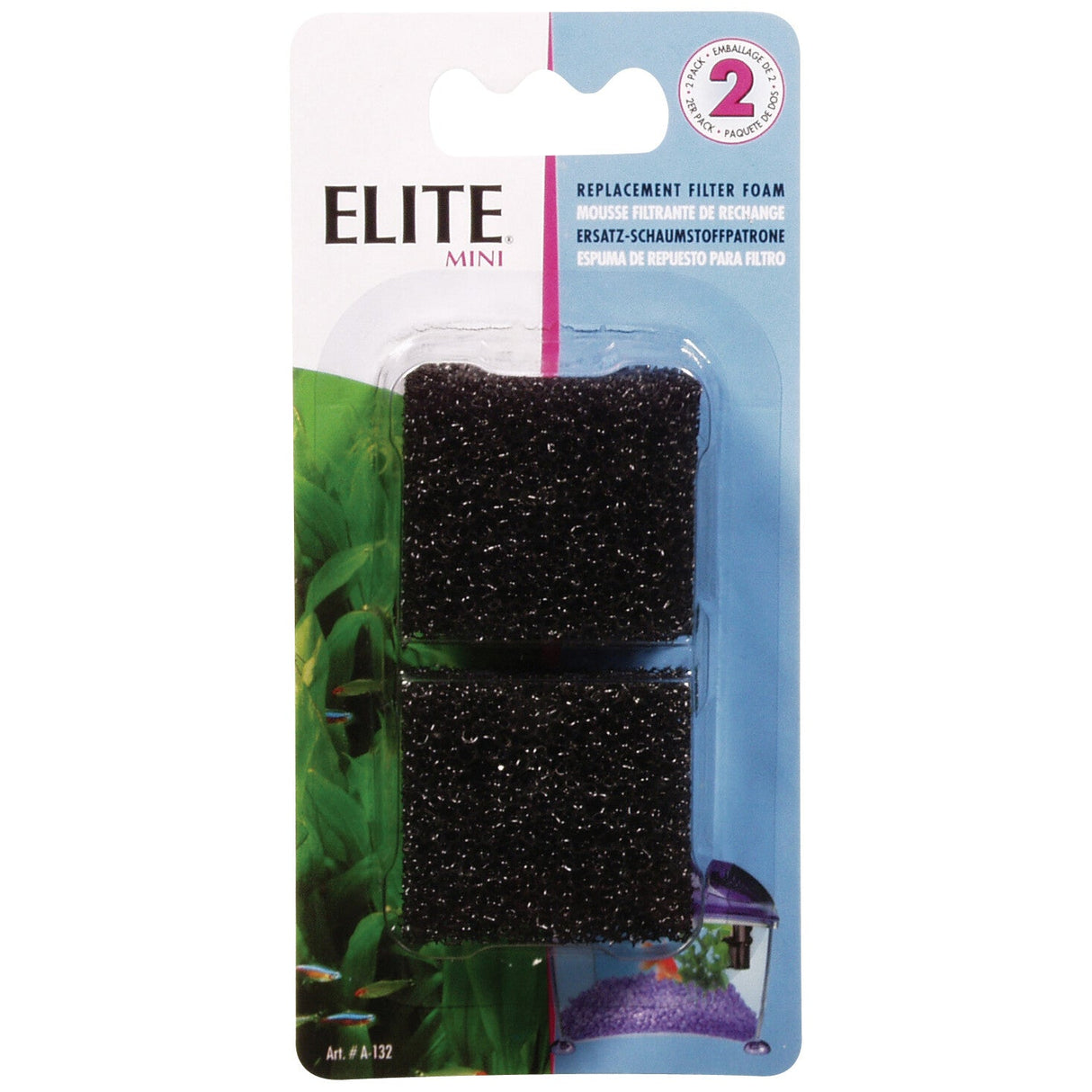 Elite Mini Replacement Filter Sponge 2 pcs A132