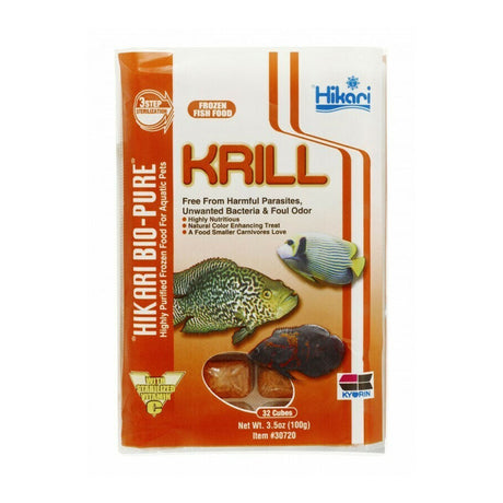 Hikari Frozen Krill Cubes 3.5oz | Livestock Food | Largest Tropical Fish Selection at Your Local Fish Store